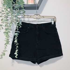 Black Jean Shorts
